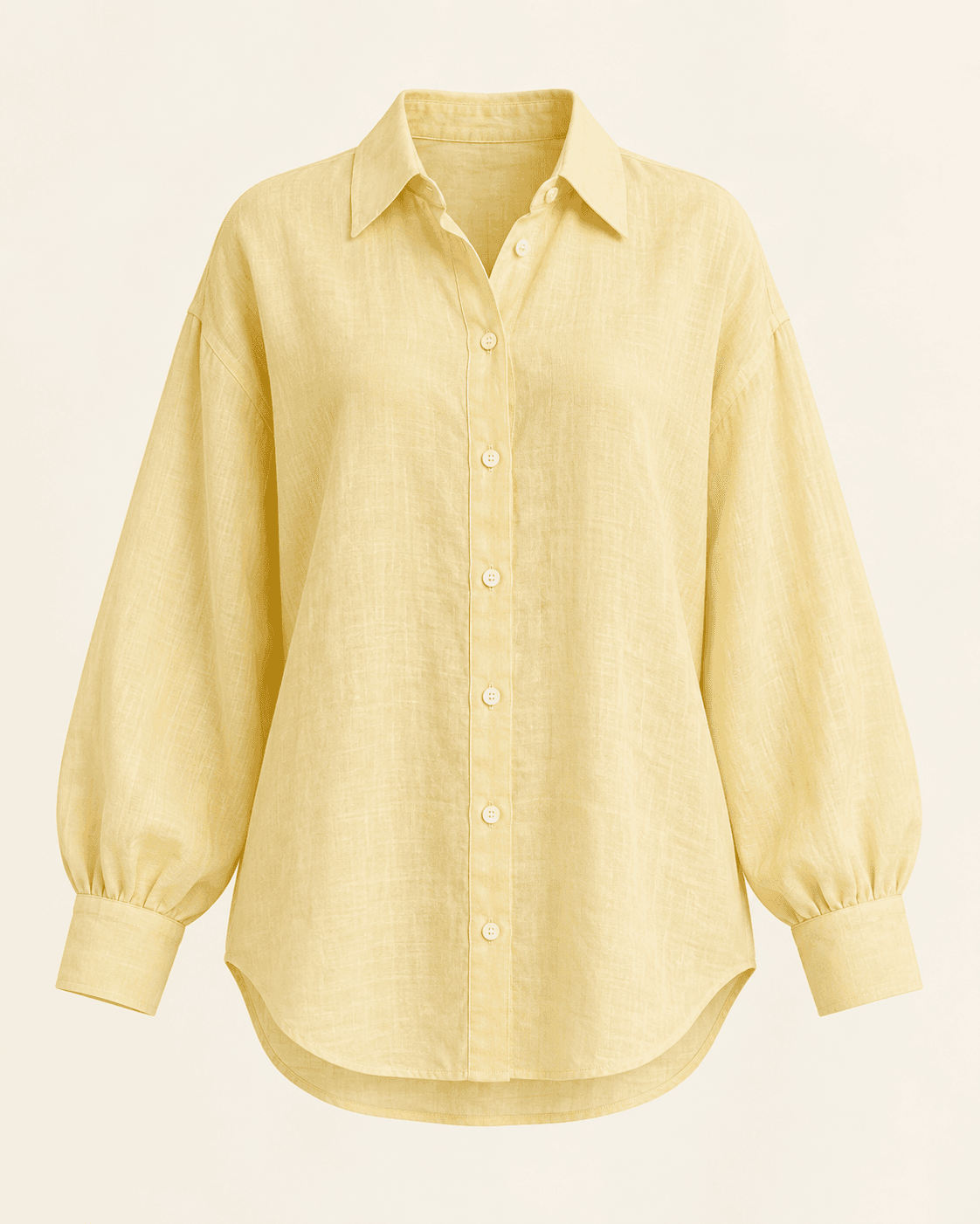 Linen Shirt — Butter Yellow